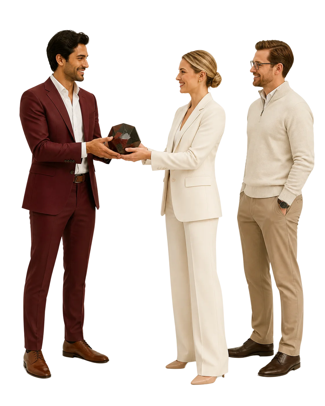 Ein Hoomara-Berater übergibt ein fertiges System an das Kundenteam